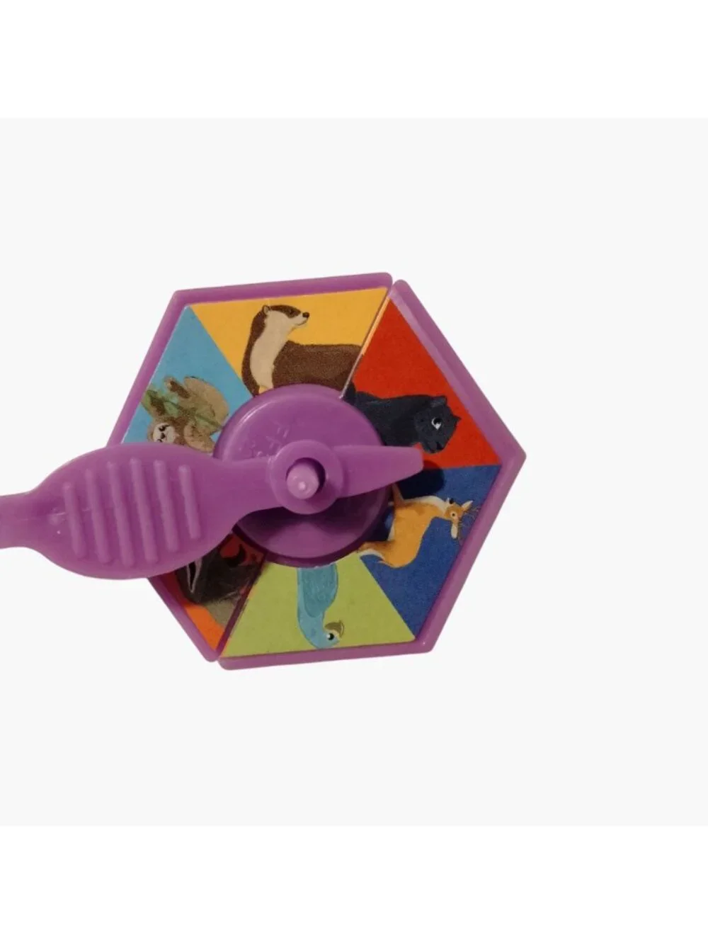 Kinder Joy Toy Animal Spinner Game Interactive Cards Educational Africa Fun